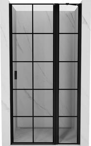 Mexen MIST, 1-krídlové sprchové dvere (1d+1s) 70x200 cm, 6mm číre sklo so vzorom mriežky, pravý, 8A4-070-000-70-77-P