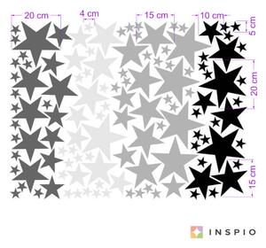 INSPIO-textilná prelepiteľná nálepka - Nálepky na stenu- 100 hviezd