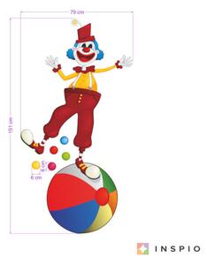 INSPIO-textilná prelepiteľná nálepka - Nálepka na stenu - Šťastný klaun