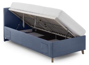 MUZZA Detská posteľ Loop 90 x 200 cm s úložným priestorom modrá