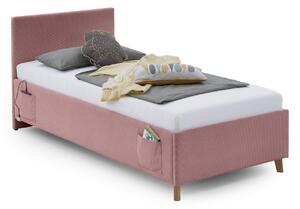 MUZZA Detská posteľ Loop 120 x 200 cm s úložným priestorom ružová