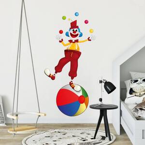 INSPIO-textilná prelepiteľná nálepka - Nálepka na stenu - Šťastný klaun