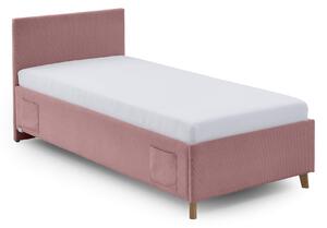 MUZZA Detská posteľ Loop 120 x 200 cm s úložným priestorom ružová