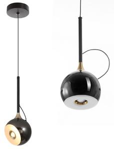 Toolight Toolight, LED závesné svietidlo 7W, 490lm, G087-1CP, čierny chróm, OSW-09704