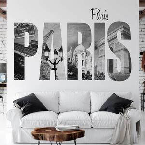 INSPIO-textilná prelepiteľná nálepka - Nálepka na stenu - Paris
