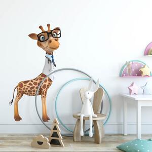 INSPIO-textilná prelepiteľná nálepka - Nálepka na stenu - Dr. Žirafa