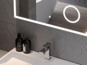 Mexen Kala, LED kúpeľňové zrkadlo s podsvietením a kozmetickým zrkadlom 100 x 80 cm, 6000K, ochrana proti zahmlievaniu, 9820-100-080-611-00