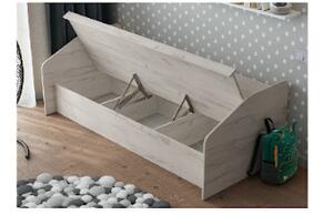 RADKA jednolôžková posteľ, dub craft sivý