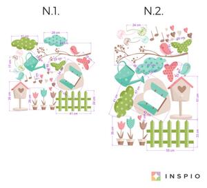 INSPIO-textilná prelepiteľná nálepka - Samolepky do izby Záhrada