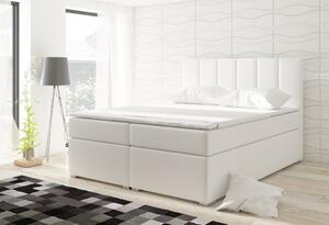 Moderná box spring posteľ Brano 180x200, biela