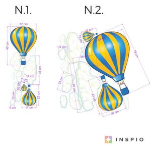 INSPIO-textilná prelepiteľná nálepka - Nálepka na stenu - Teplovzdušný Balón II