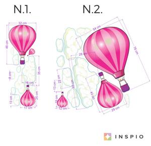 INSPIO-textilná prelepiteľná nálepka - Nálepka na stenu - Teplovzdušný Balón III