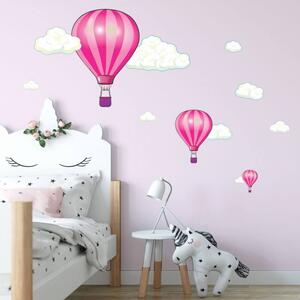 INSPIO-textilná prelepiteľná nálepka - Nálepka na stenu - Teplovzdušný Balón III