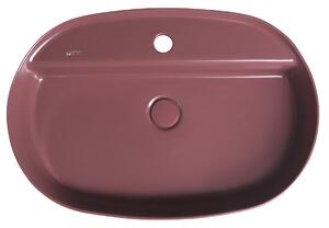 Isvea INFINITY OVAL keramické umývadlo na dosku, 60x40 cm, maroon red II. akosť