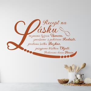 INSPIO-výroba darčekov a dekorácií - Nálepka na stenu - Recept lásky