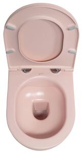 Isvea, INFINITY závesná WC misa, Rimless, 36,5x53cm, ružová Salmon, 10NF02001-2S