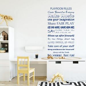 INSPIO-výroba darčekov a dekorácií - Nálepka na stenu - Playroom Rules