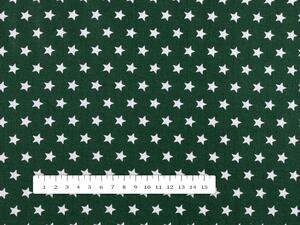 Biante Bavlnená obliečka na vankúš Sandra SA-350 Biele hviezdičky na tmavo zelenom 30 x 50 cm