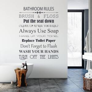 INSPIO-výroba darčekov a dekorácií - Nálepky - Bathroom Rules