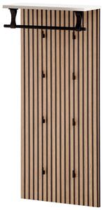 VEŠIAKOVÝ PANEL, čierna, farba duba, 50/110,6/20,9 cm MID.YOU - Vešiakové steny, Online Only