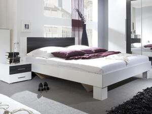 Spálňa Veronika s postelí 180cm, bílá/ořech černý