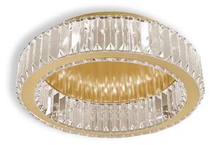 Toolight Toolight, LED krištáľové stropné svietidlo 40cm, 24W, 4000K, 1120lm, APP1720-C, zlatá matná, OSW-09301