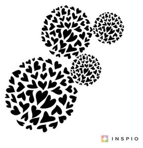 INSPIO-výroba darčekov a dekorácií - Nálepky na stenu -Srdcové kvety