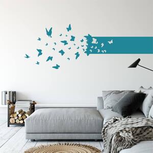 INSPIO-výroba darčekov a dekorácií - Nálepka na stenu Motýli pás