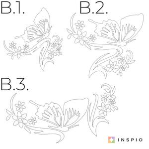 INSPIO-výroba darčekov a dekorácií - Nálepky na stenu - Motýľ na kvete