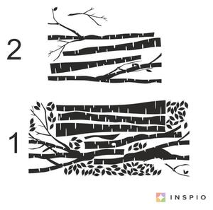 INSPIO-výroba darčekov a dekorácií - Nálepka na stenu - Vysoké stromy do chodby
