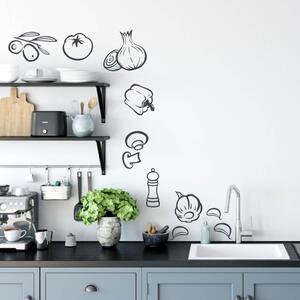 INSPIO-výroba darčekov a dekorácií - Nálepka na stenu - Zelenina a ovocie do kuchyne