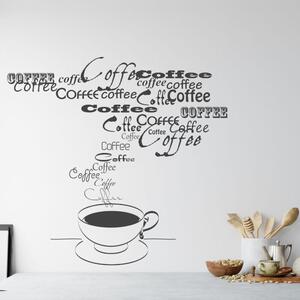INSPIO-výroba darčekov a dekorácií - Nálepka na stenu - Káva