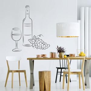 INSPIO-výroba darčekov a dekorácií - Nálepka na stenu - Víno