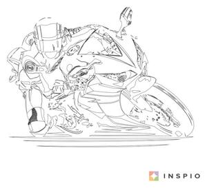 INSPIO-výroba darčekov a dekorácií - Nálepka na stenu - Honda CBR