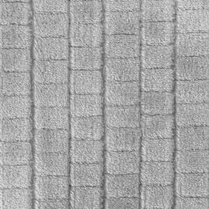 Hebká strieborná deka CINDY2 so štvorcovým vzorom 170x210 cm