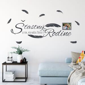 INSPIO-výroba darčekov a dekorácií - Nálepka na stenu - Šťastný je ten