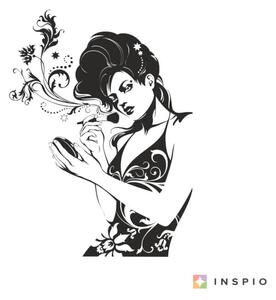 INSPIO-výroba darčekov a dekorácií - Nálepka na stenu - Krásna žena