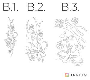 INSPIO-výroba darčekov a dekorácií - Nálepka na stenu - Ornament s motýľom