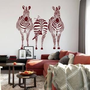 INSPIO-výroba darčekov a dekorácií - Nálepky na stenu - Tri zebry