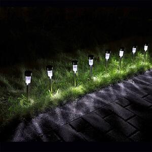 Sada 8 LED solárnych lámp - biela
