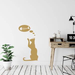 INSPIO-výroba darčekov a dekorácií - Nálepky na stenu - Mačička