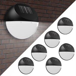 Sada 6 LED solárnych nástenných lámp
