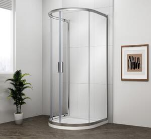 Polysan Polysan, EASY polkruhová sprchová zástena 900x900mm, číre sklo, EL4615