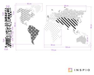 INSPIO-textilná prelepiteľná nálepka - Nálepka na stenu - Textúrová mapa pre deti