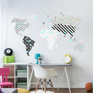 INSPIO-textilná prelepiteľná nálepka - Nálepka na stenu - Textúrová mapa pre deti
