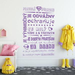 INSPIO-výroba darčekov a dekorácií - Nálepky na stenu - Pravidlá superhrdinu