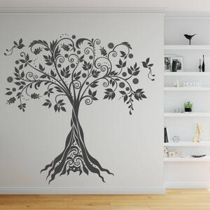 INSPIO-výroba darčekov a dekorácií - Nálepka na stenu - Ornamentový strom