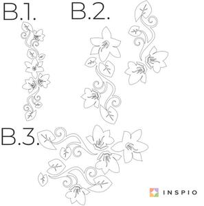 INSPIO-výroba darčekov a dekorácií - Nálepky na stenu - Ornament kvety