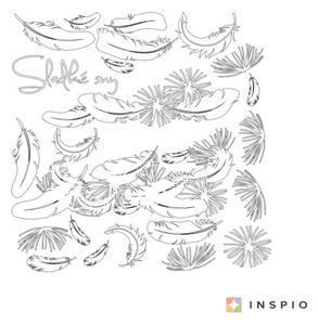 INSPIO-výroba darčekov a dekorácií - Nálepka na stenu - Pierka do spálne