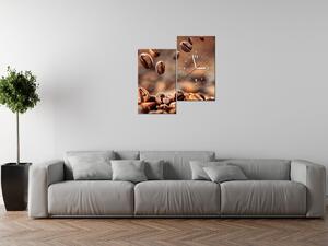 Gario 2 dielny obraz s hodinami Kávové bohatstvo Veľkosť: 60 x 60 cm
